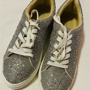Betsey Johnson Sparkling Silver Women's Sneakers
